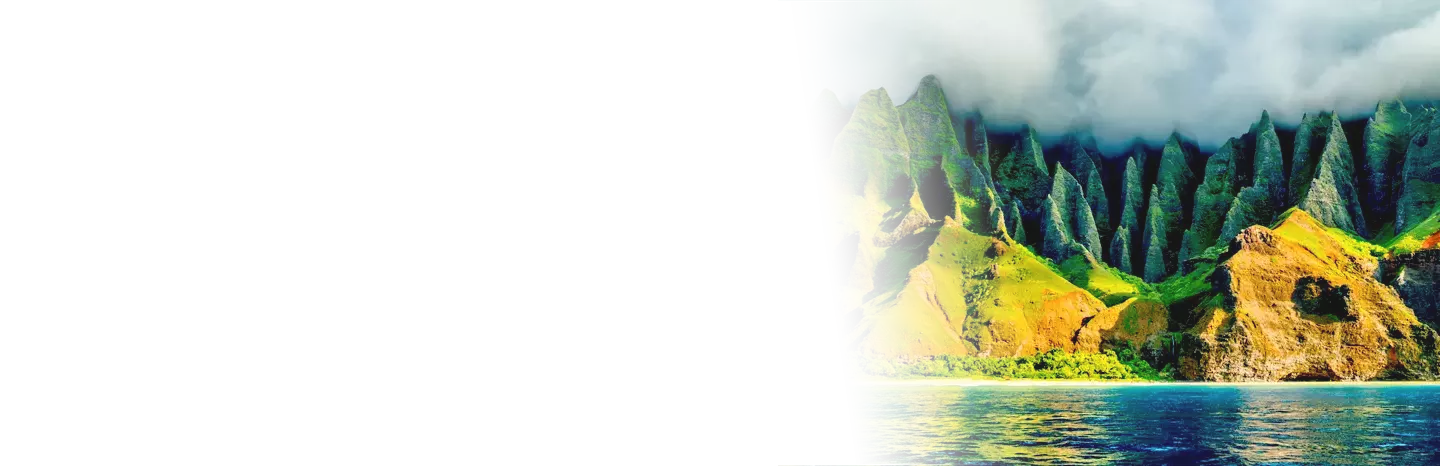 Beautiful island view of Kauai, Hawaii