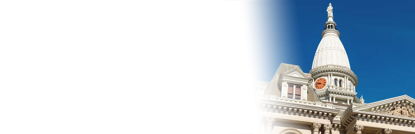 State house building in Indiana