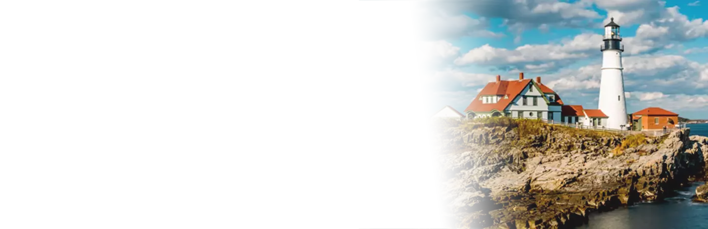 Lighthouse on the coast of Portland, Maine